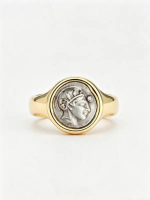 白底平面图制作要求 (15)(1) Hermes Greek Coin Signet Ring